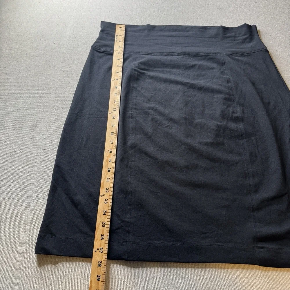 Lori Goldstein Women's Black Cotton Stretch Midi A-line Skirt Plus Size 1X - Picture 4 of 7